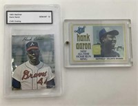 (2) Hank Aaron Cards