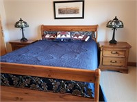 Queen Bed Frame & Two Night Stands