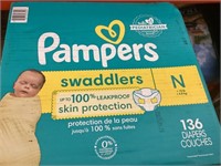Pampers Swaddlers  N 10lbs 136 Diapers