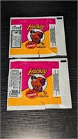 2 1973 74 Topps Hockey Wax Wrappers