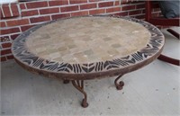 Metal/Ceramic Outdoor Table-36"Rd.