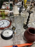 Table Lights, Vases, Electric Wall Clocks