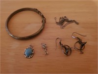 Sterling Necklace, Earrings & Bracelet