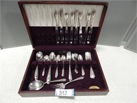 Wm. Rogers flatware set and other flatware in a si