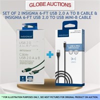SET OF 2(USB TO USB MINI-B CABLE+USB A TO B CABLE)