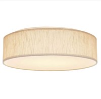 ($125) 20w 15-in Tunable Beige Fabric Drum LED