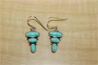 TURQUOISE? SILVER EARRINGS