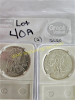 2 American Eagle coins, 2020