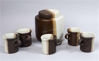 McCoy Pottery Canister and Mugs