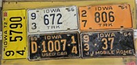 Iowa license plates, 1960's, '72