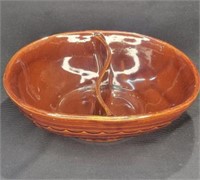 Mar-Crest Stoneware Divided Serving Dish