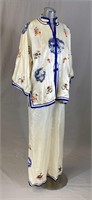 Chinese Embroidered Silk Pajamas