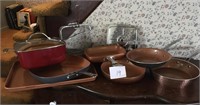 7 Copper lined pans