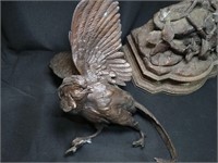 Bronze Phoenix Sculpture / Broken