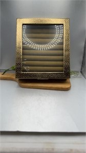 9x7x2 Prestige Gold Jewelry Storage Box. Holds