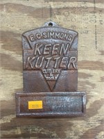 Antique cast iron keen kutter advertisement piece