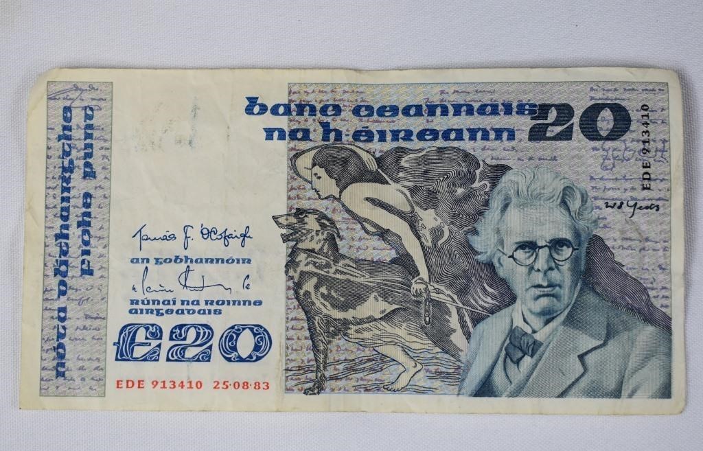 1983 Ireland 20 Pound Note