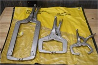 (3) PC LOCKING C-CLAMPS (NEW)