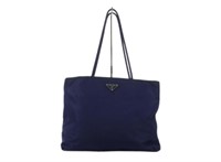 Prada Dark Blue Nylon Shoulder Bag