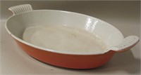 11" Orange Le Creuset Metal Baking Dish