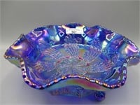 Fenton cobalt irid Fantail ftd bowl