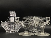 Lot of 4 Glassware Pieces Including Lead