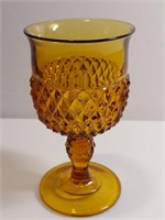 Indiana Honey Gold Diamond Point Water Goblet