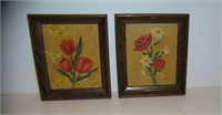 Oil on camvas oak framed paintings signed J. Koji