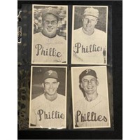 (4)1950's Philadelphia Phillies Team Issued Cards