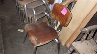 5-Vintage Children's School Chairs G