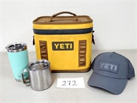 Yeti Cooler, Travel Mug, Tumbler and Hat