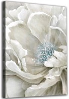 LUEAXRG Flowers Canvas Wall Art Abstract White Flo
