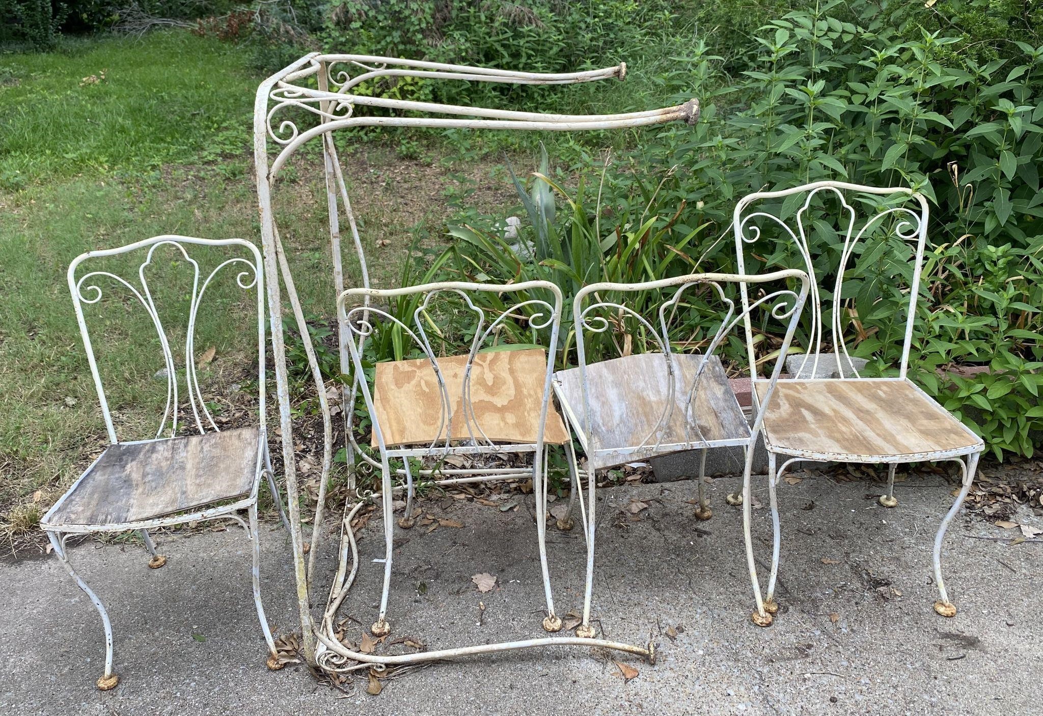 Project Vintage Metal Outdoor Table and Chairs