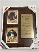 HANK AARON CARD PLAQUE