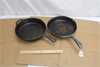 (2) 10” Cast Iron Skillets: (1) Wagner And (1)