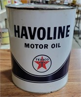TEXACO HAVOLINE MOTOR OIL EMPTY TIN CAN
