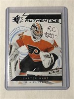 Carter Hart SP Authentic Rookie Hockey Card