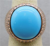 Sterling Silver ring with turquoise stone, size