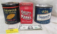 Granger - Edgeworth & Haupt-Manns Tobacco Cans