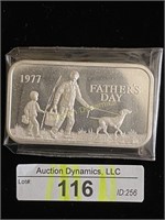 'Father's Day' 1977, 1oz Silver Bar