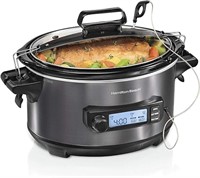 (N) Hamilton Beach 6 Quart Digital Slow Cooker Pro