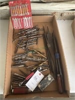 Drill bits, files, wrench set