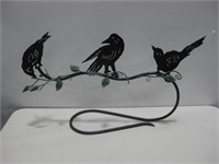 14"x 26"x 7" Metal Birds On Branch Art Sculpture