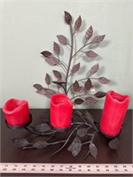 Metal candleholders table top and wall mount