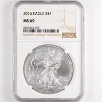 2016 Silver Eagle NGC MS69