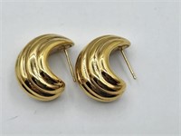 14k Yellow Gold Pierced Earrings 3.9g