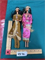 vintage American Indian Barbie dolls