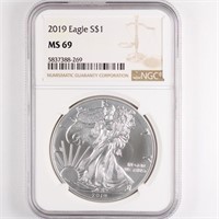 2019 Silver Eagle NGC MS69