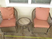 Hampton Bay Patio Chairs & Table Set - 3pc