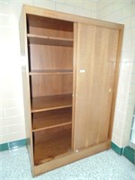 Heavy Wooden Bookcase w/ Doors